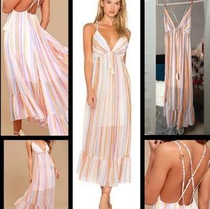 Free People These Days Rainbow Maxi Dress XS